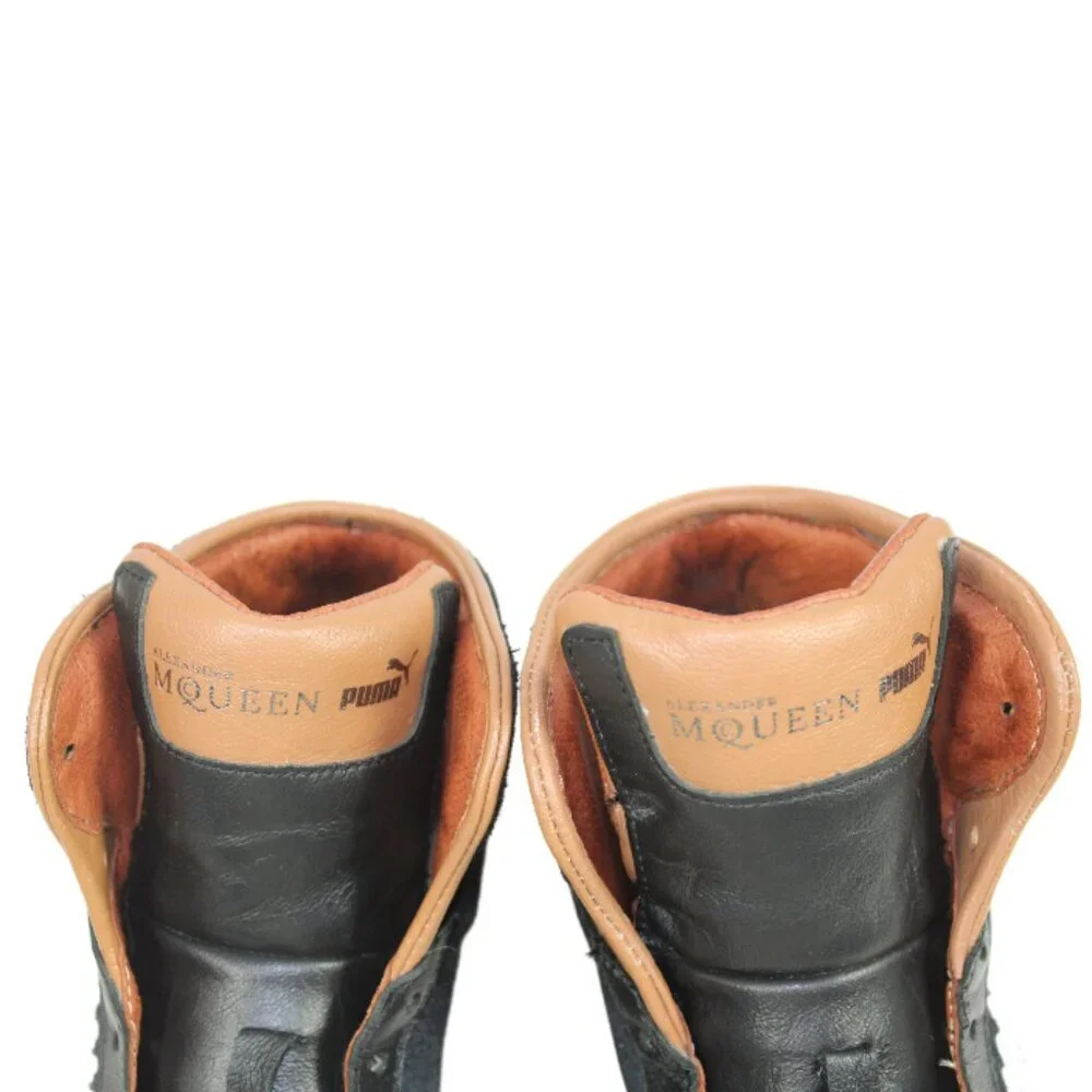 Alexander McQueen x PUMA Medius Mid-Top Trainers Moonless Night Black Size 6.5